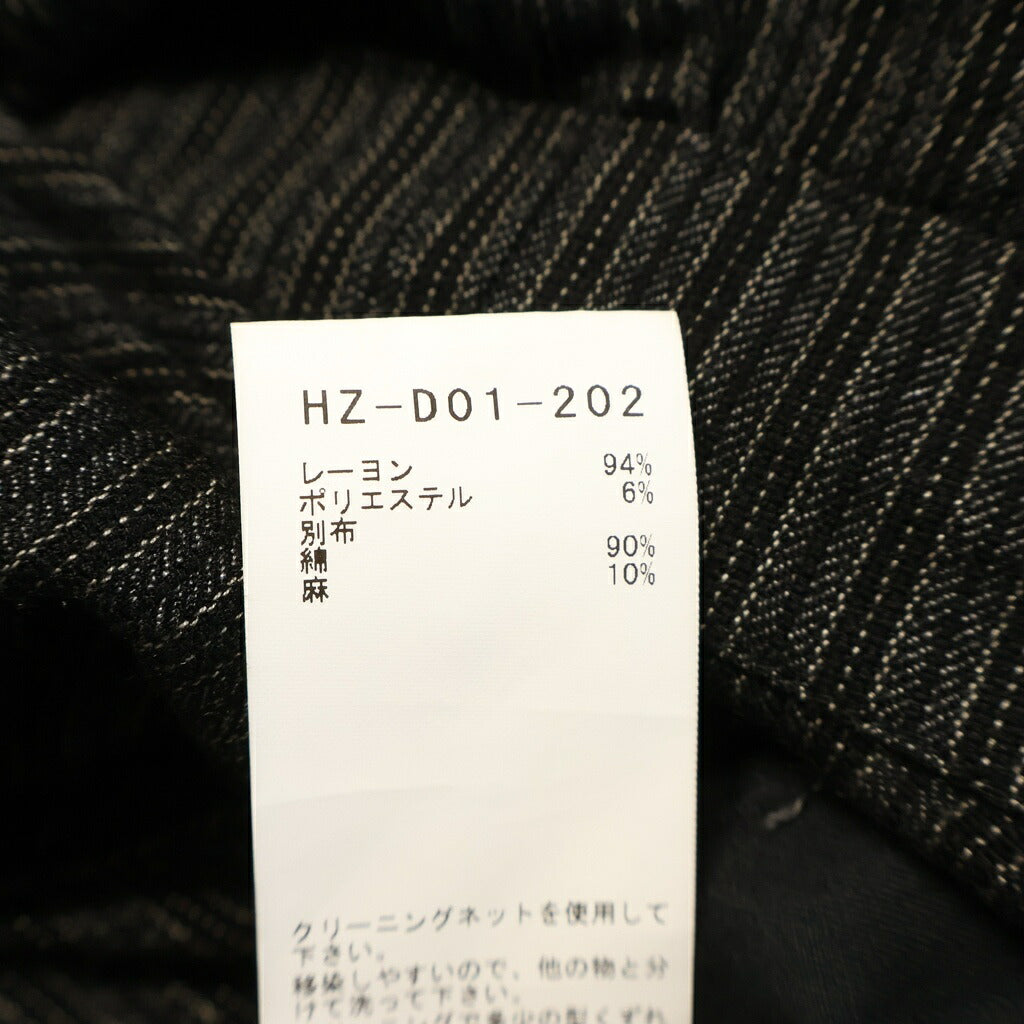 Yohji Yamamoto(ヨウジヤマモト) 23SS hooded zip-up jumpsuit ジャンプスーツ フード付きオールインワン ブラック HZ-D01-202