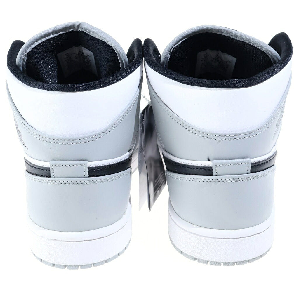 NIKE(ナイキ) NIKE AIR JORDAN 1 MID LIGHT SMOKE GREY ナイキ エアジョーダン1 ライトスモーク ミッドカットスニーカー ホワイト/グレー US10/28cm 554724-092