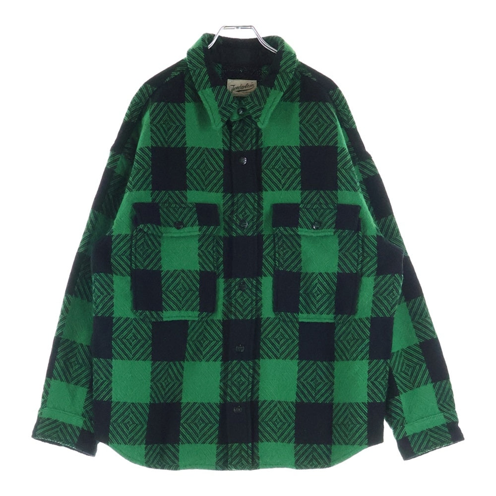 TENDERLOIN(テンダーロイン) T-BUFFALO SHT JKT バッファロー ウール シャツジャケット グリーン/ブラック
