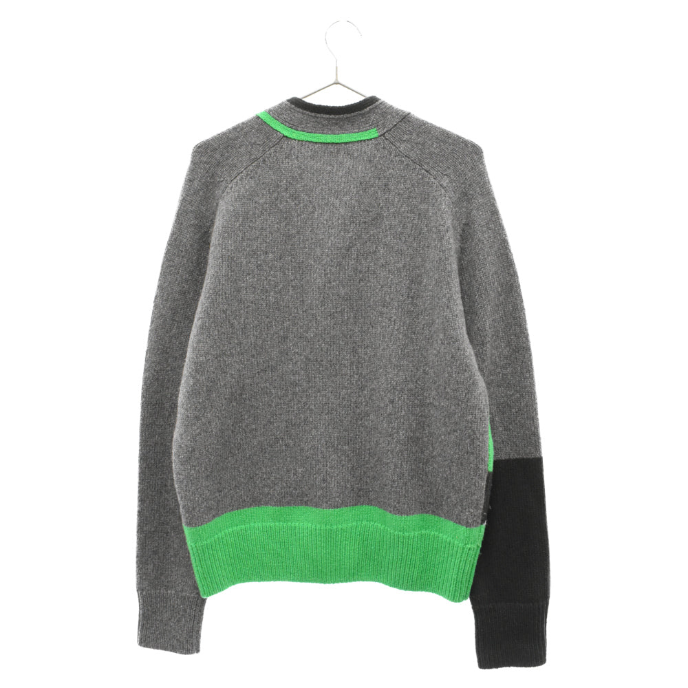 HERMES(エルメス) 22AW RAYURES TANGRAM レイユースタング Vネック カシミア ニットカーディガン マルチ