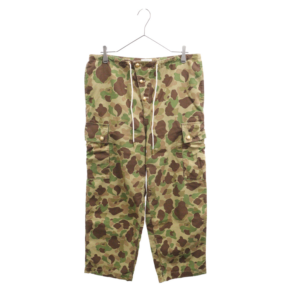 CELINE(セリーヌ) 22AW Cargo Pants ボタンフライ コットン カモフラージュ カーゴパンツ 2Z167629M マルチ レディース