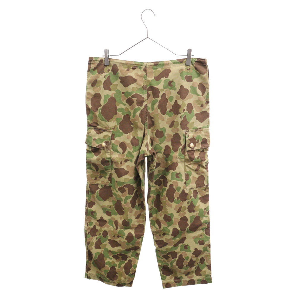 CELINE(セリーヌ) 22AW Cargo Pants ボタンフライ コットン カモフラージュ カーゴパンツ 2Z167629M マルチ レディース