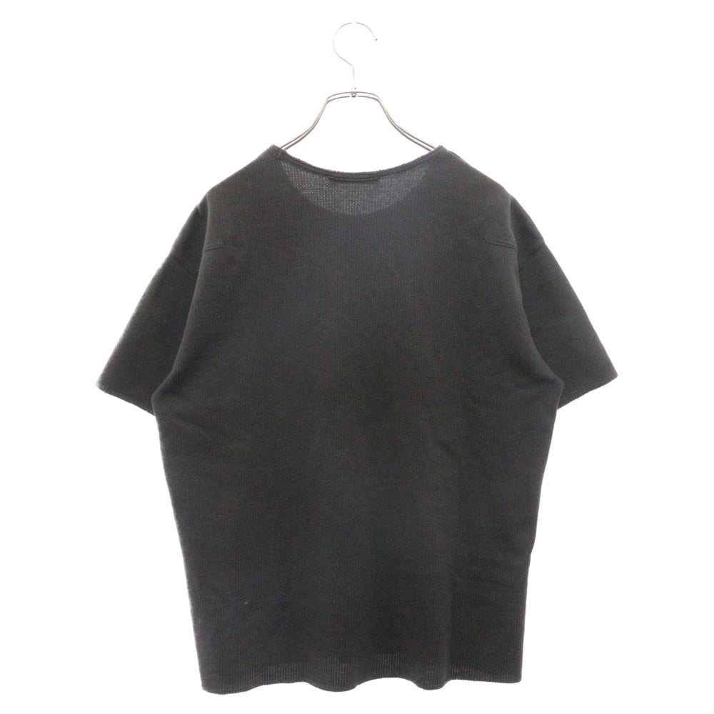 ASTRAET(アストラット) ワッフルショートスリーブ半袖Tシャツ カットソー ブラック 5417-214-0112