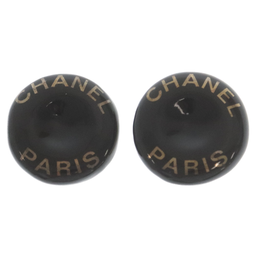 CHANEL(シャネル) 97A pre-Owned 97P ヴィンテージ ロゴボタン モチーフ イヤリング ブラック