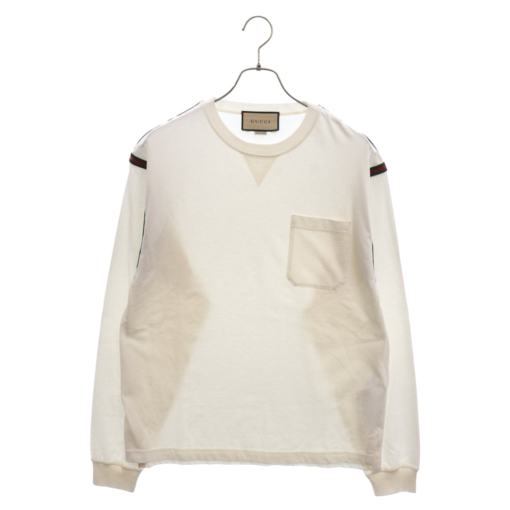 GUCCI(グッチ) 24AW Cotton jersey T-shirt コットン ジャージー長袖Tシャツ ホワイト 768441 XJF3T