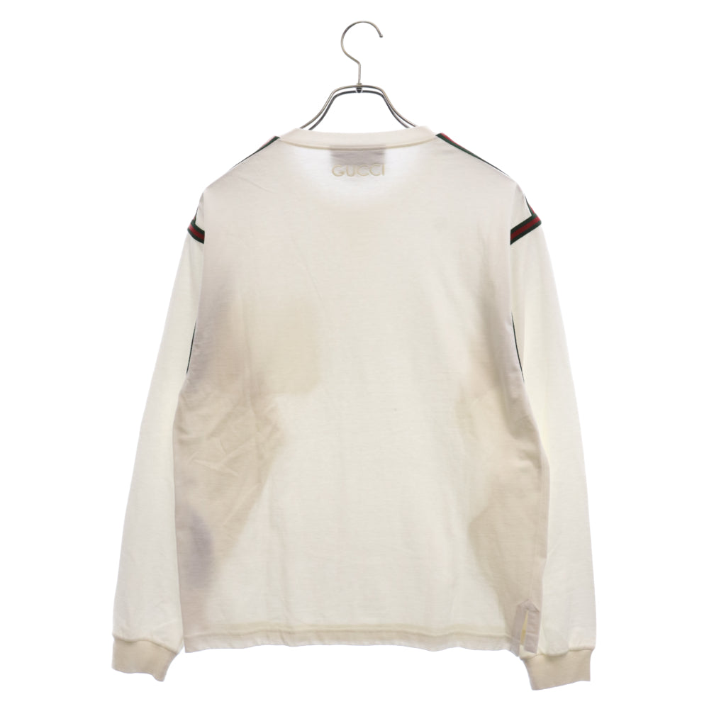 GUCCI(グッチ) 24AW Cotton jersey T-shirt コットン ジャージー長袖Tシャツ ホワイト 768441 XJF3T
