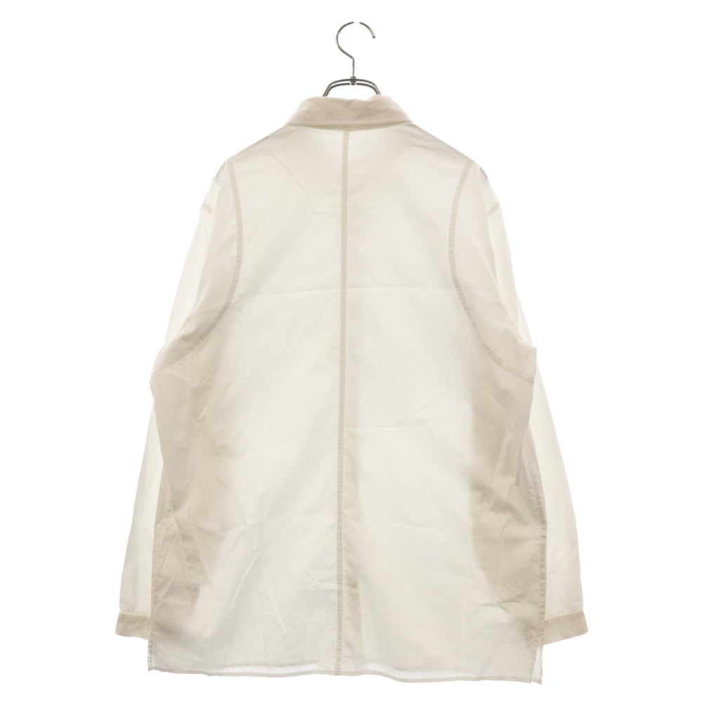 A-COLD-WALL(アコールドウォール) Cotton shirt フロントロゴプリント コットン 長袖シャツ ホワイト
