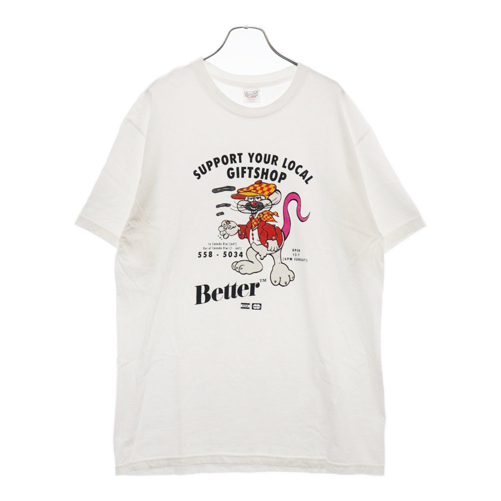 Better Gift Shop(ベターギフトショップ) Nick Atkins Tee ニック アトキンス 半袖Tシャツ カットソー ホワイト