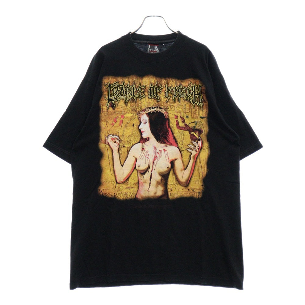 VINTAGE(ヴィンテージ) 90s CRADLE OF FILTH 1999 PRAISE THE WHORE TEE クレイドルオブフィルス 半袖T シャツカットソー ブラック