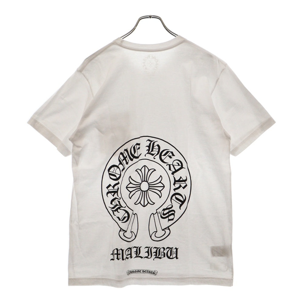 CHROME HEARTS(クロムハーツ) Malibu Limited Horseshoe Tee マリブ限定ホースシュープリント 半袖Tシャツカットソー ホワイト