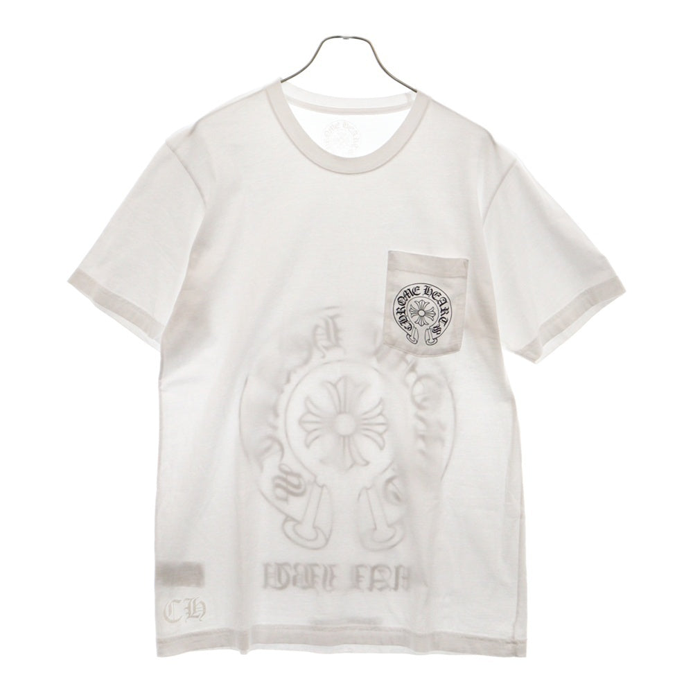 CHROME HEARTS(クロムハーツ) Malibu Limited Horseshoe Tee マリブ限定ホースシュープリント 半袖Tシャツカットソー ホワイト