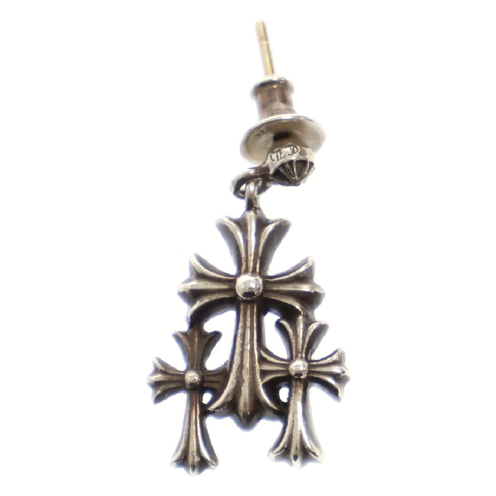 CHROME HEARTS(クロムハーツ) 3CH CROSS DROP トリプルクロス 3クロス ドロップピアス シルバー