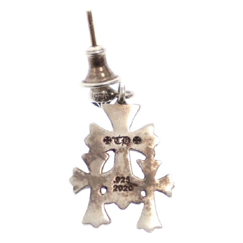 CHROME HEARTS(クロムハーツ) 3CH CROSS DROP トリプルクロス 3クロス ドロップピアス シルバー