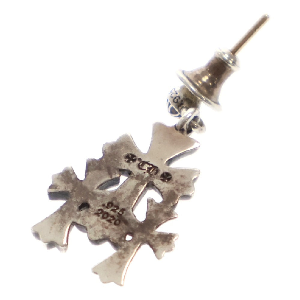 CHROME HEARTS(クロムハーツ) 3CH CROSS DROP トリプルクロス 3クロス ドロップピアス シルバー