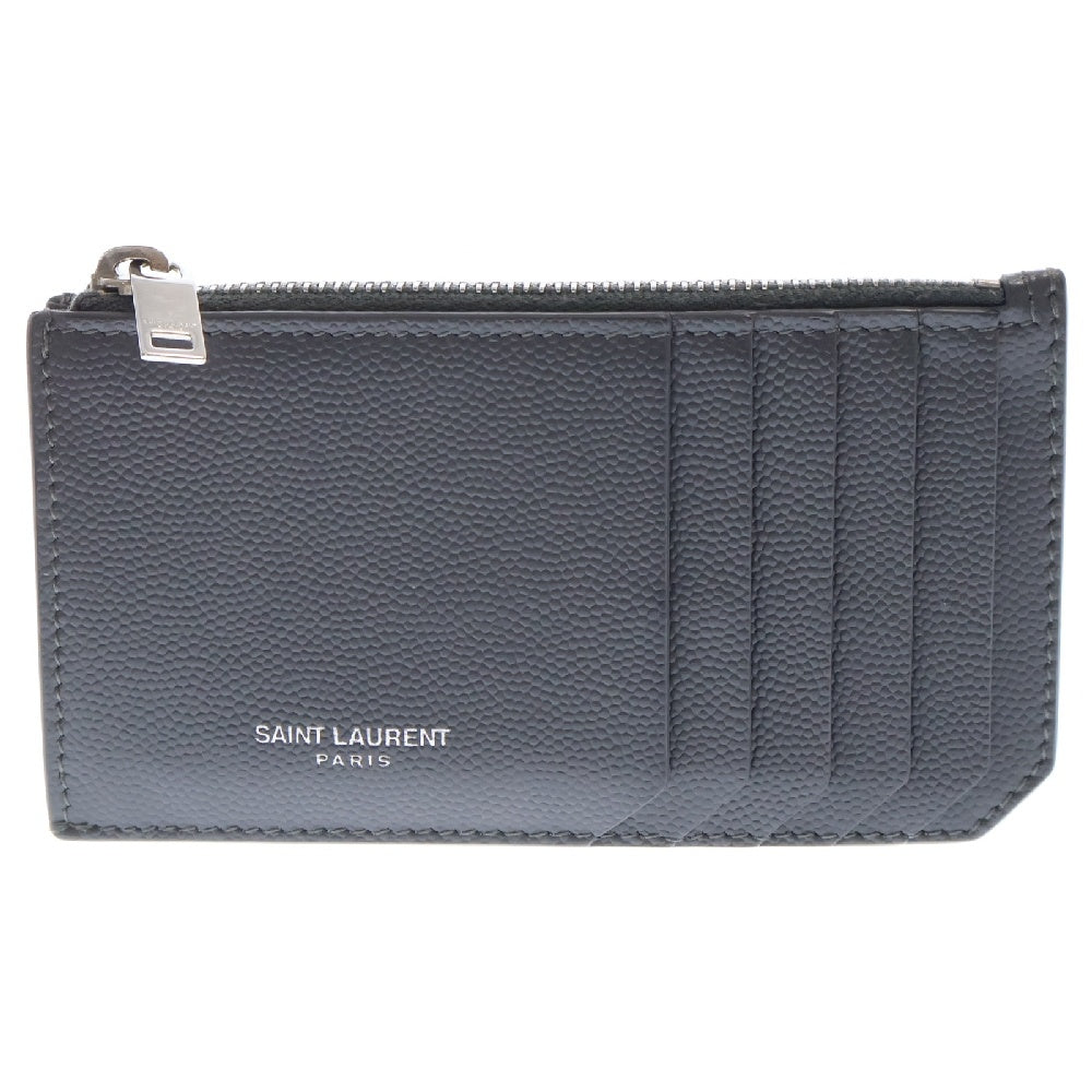 SAINT LAURENT PARIS(サンローランパリ) レザー カードケース フラグメントケース コインケース 609362 グレー