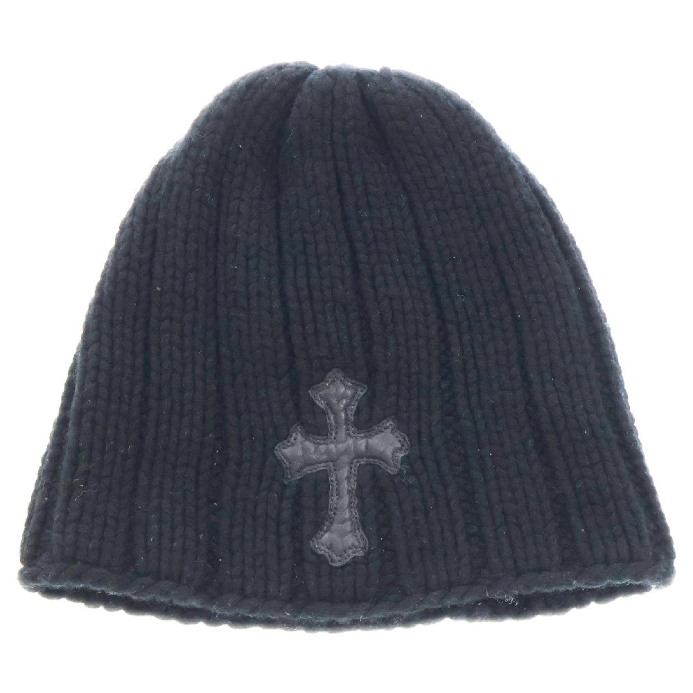 CHROME HEARTS(クロムハーツ) Cashmere Cross Beanie クロスパッチ カシミヤ ビーニー ニットキャップ 帽子 ブラック