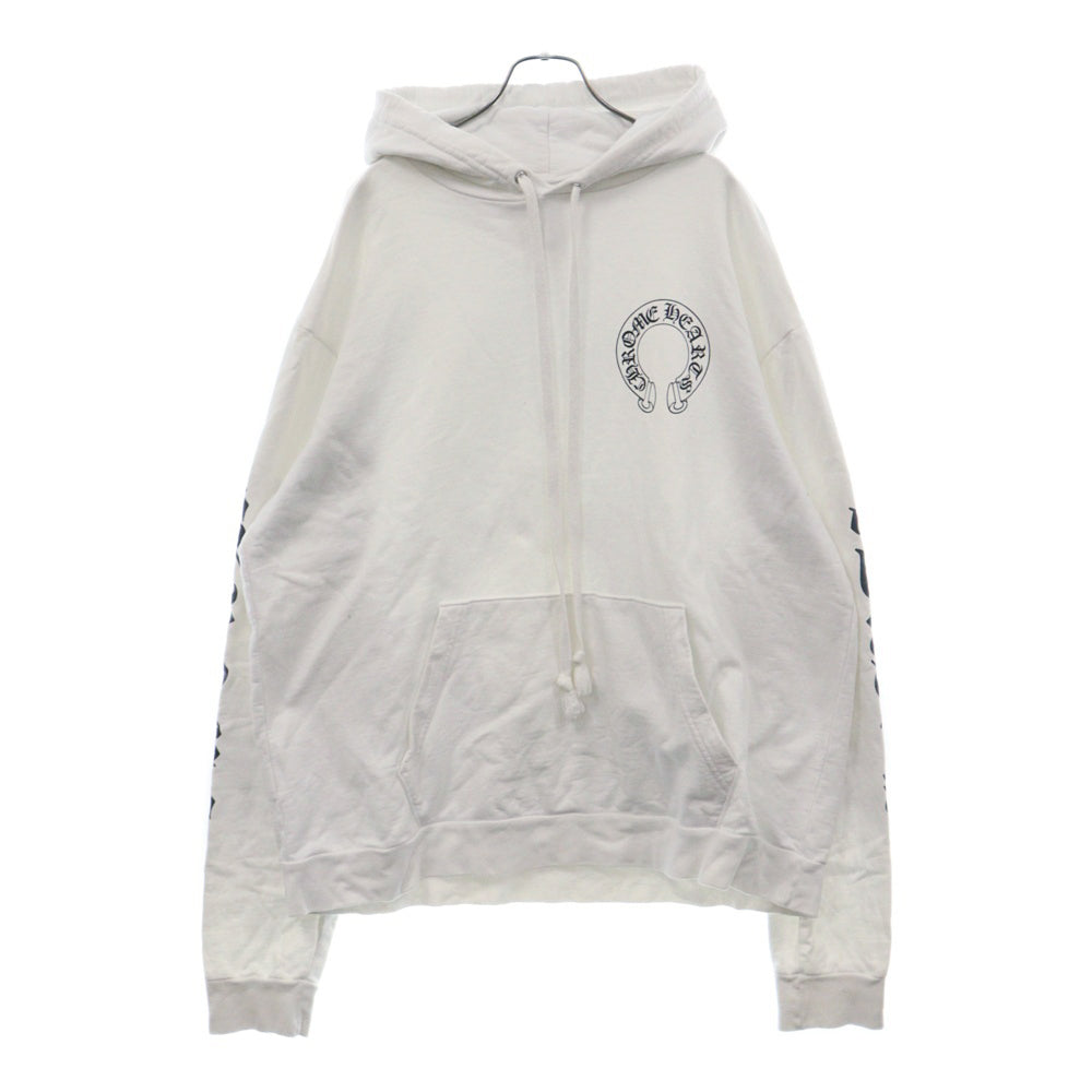 CHROME HEARTS(クロムハーツ) MATTY BOY Chomper Horseshoe Hoodie マッティボーイ チョンパー ホースシュー フーディ プルオーバーパーカー ホワイト