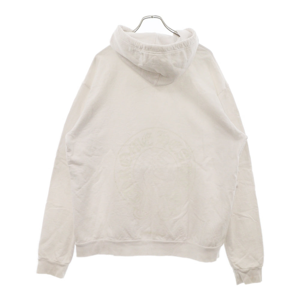 CHROME HEARTS(クロムハーツ) Horseshoe オンライン限定ホースシューバックプリントプルオーバーパーカー ホワイト