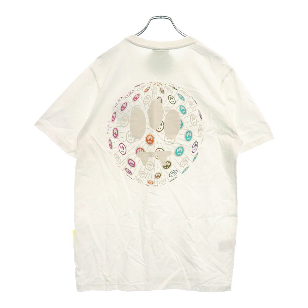 BARROW(バロウ) Smile Print Tee スマイルプリント クルーネック 半袖Tシャツカットソー ホワイト 034091