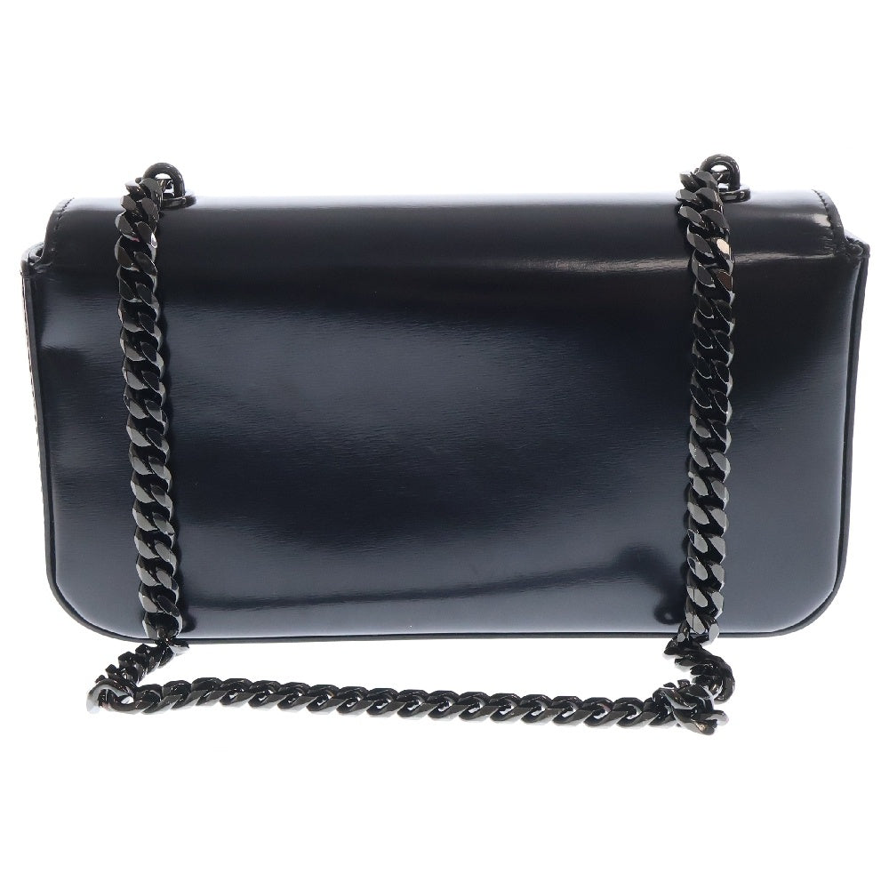 CELINE(セリーヌ) キュイル トリオンフ/シャイニーカーフスキン チェーン ショルダーバッグ レディース ブラック 199243BF4