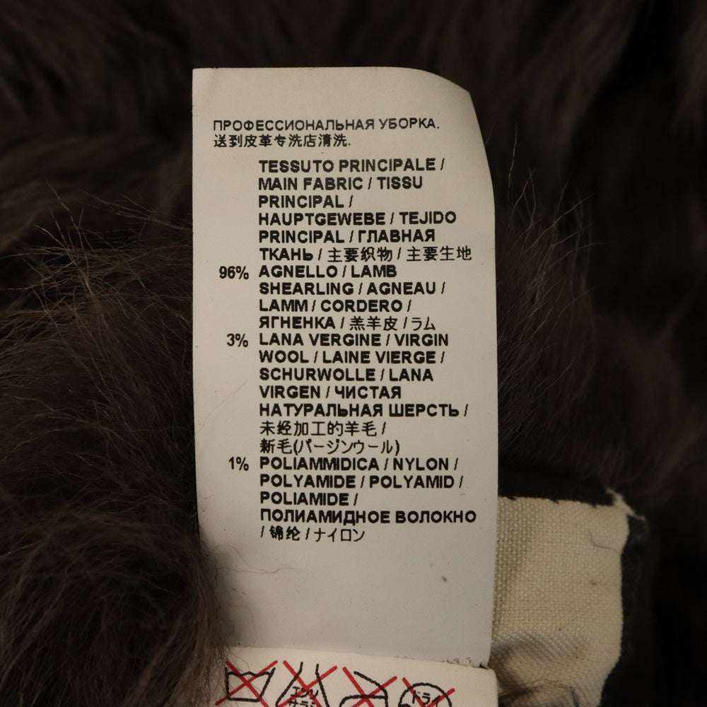 MARNI(マルニ) 10AW ラムレザー ムートン ファーベスト ジャケット ブラウン レディース W10GLMXI09MQYLM020