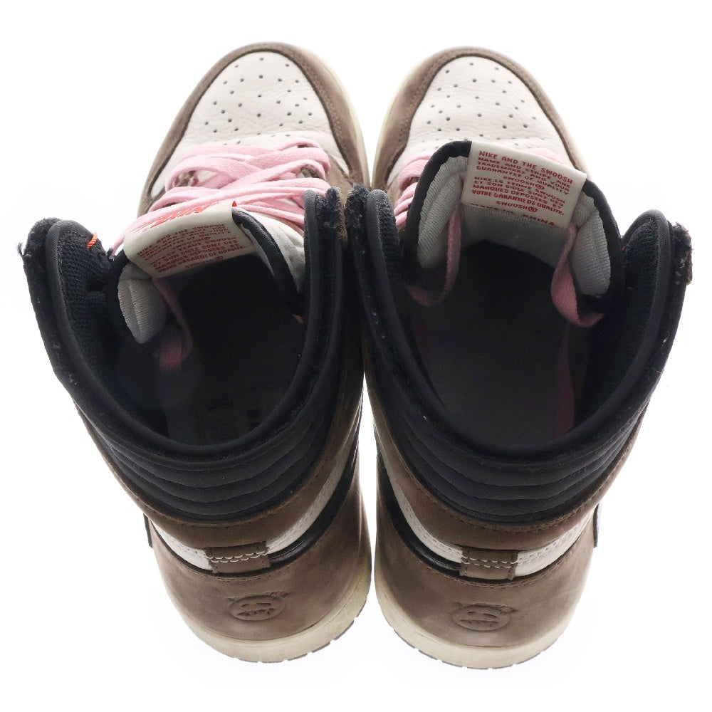 NIKE(ナイキ) ×TRAVIS SCOTT AIR JORDAN 1 RETRO HIGH OG TS SP トラヴィススコット エアジョーダン1 レトロ ハイカットスニーカー CD4487-100 ブラウン US9/27.0cm