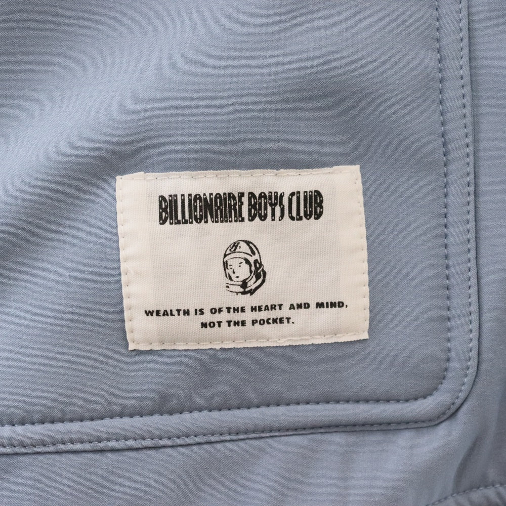 BILLIONAIRE BOYS CLUB(ビリオネアボーイズクラブ) EMBROIDERED LOGO FLEECE BLOUSON ロゴ フリースジャケット BBCJP233X003 ブルー