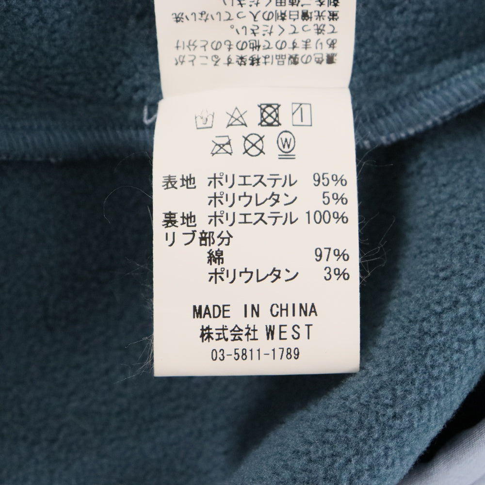BILLIONAIRE BOYS CLUB(ビリオネアボーイズクラブ) EMBROIDERED LOGO FLEECE BLOUSON ロゴ フリースジャケット BBCJP233X003 ブルー