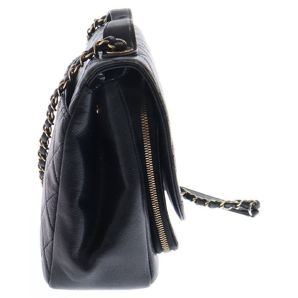 CHANEL(シャネル) マトラッセ ビジネス アフィニティ ラージ 2WAY キャビアスキン チェーンショルダーハンドバッグ ブラック レディース A93608