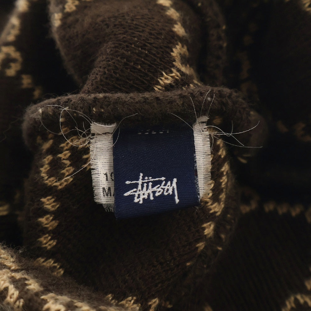 STUSSY(ステューシー) 90's OLD STUSSY オールドステューシー モノグラム ニットキャップ ブラウン