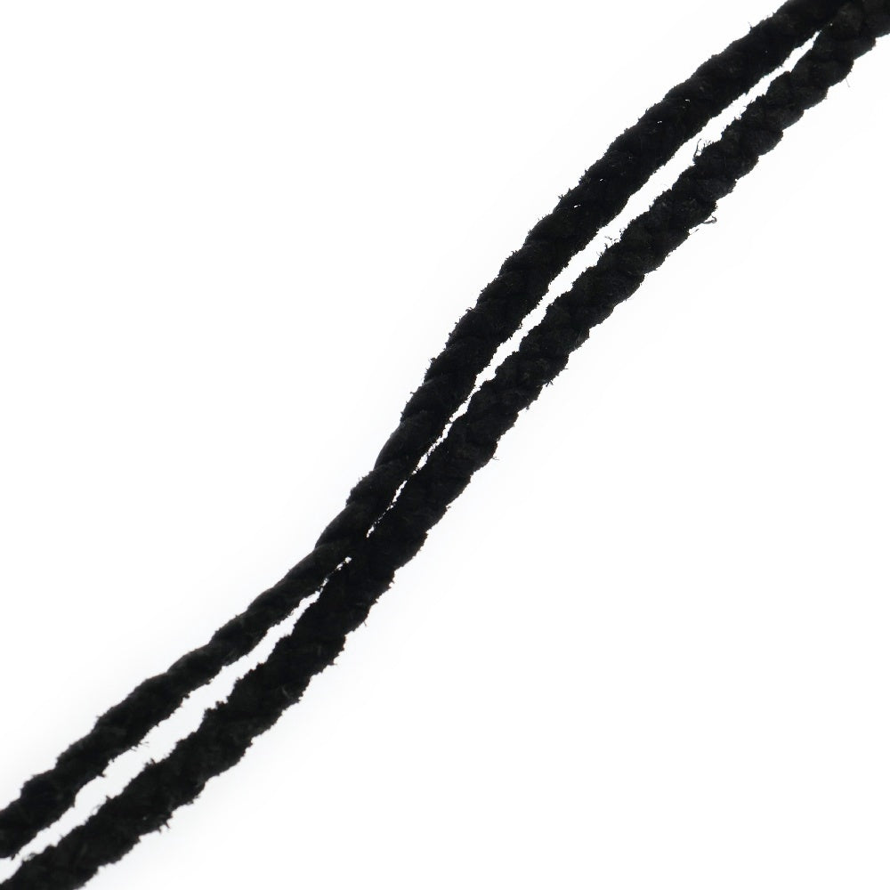 CHROME HEARTS(クロムハーツ) LEATHER BRAID SCROLL ネックレス レザーブレイドネックレス ブラック/シルバー BCA377
