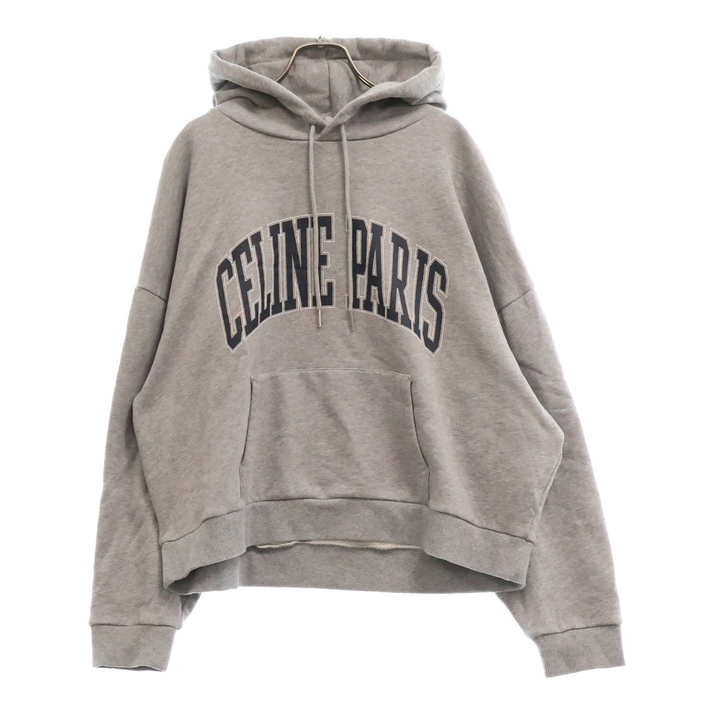 CELINE(セリーヌ) プリントロゴ オーバーサイズ プルオーバーパーカー フーディー グレー 2Y65G670Q 09BQ
