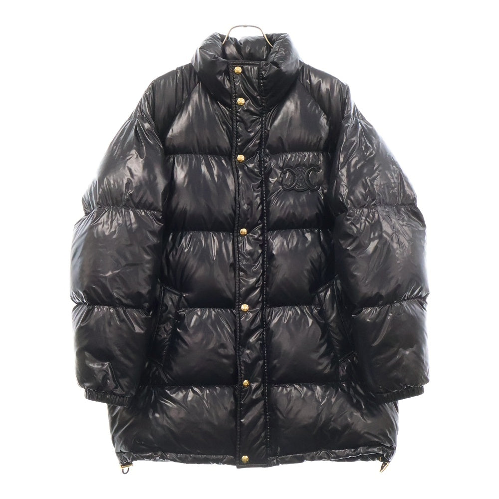 CELINE(セリーヌ) トリオンフパッチ ナイロン ロングダウンジャケット レディース ブラック 2W660595K 38NO