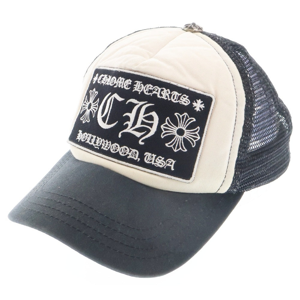 CHROME HEARTS(クロムハーツ) OLD TRUCKER CAP トラッカーキャップ CHパッチクロスボール付メッシュキャップ 帽子 ブラック/ホワイト