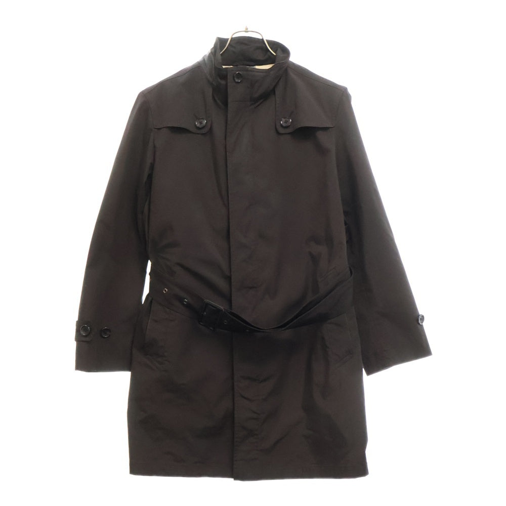 BURBERRY LONDON(バーバリーロンドン) チェック ジップ付き ステンカラーコート ブラウン BBB82-309-09