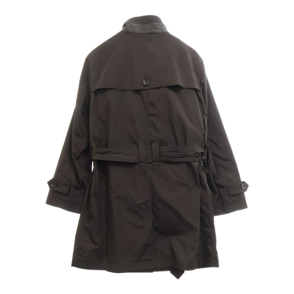 BURBERRY LONDON(バーバリーロンドン) チェック ジップ付き ステンカラーコート ブラウン BBB82-309-09