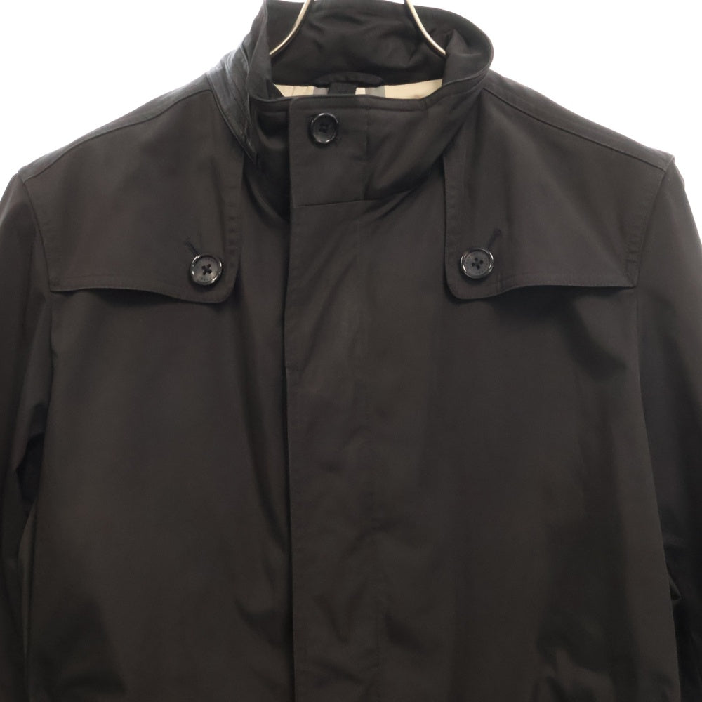BURBERRY LONDON(バーバリーロンドン) チェック ジップ付き ステンカラーコート ブラウン BBB82-309-09