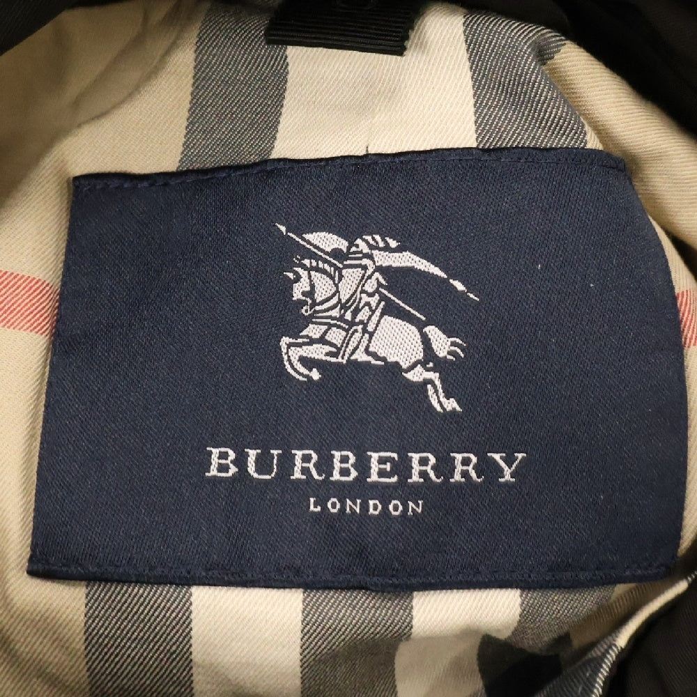 BURBERRY LONDON(バーバリーロンドン) チェック ジップ付き ステンカラーコート ブラウン BBB82-309-09