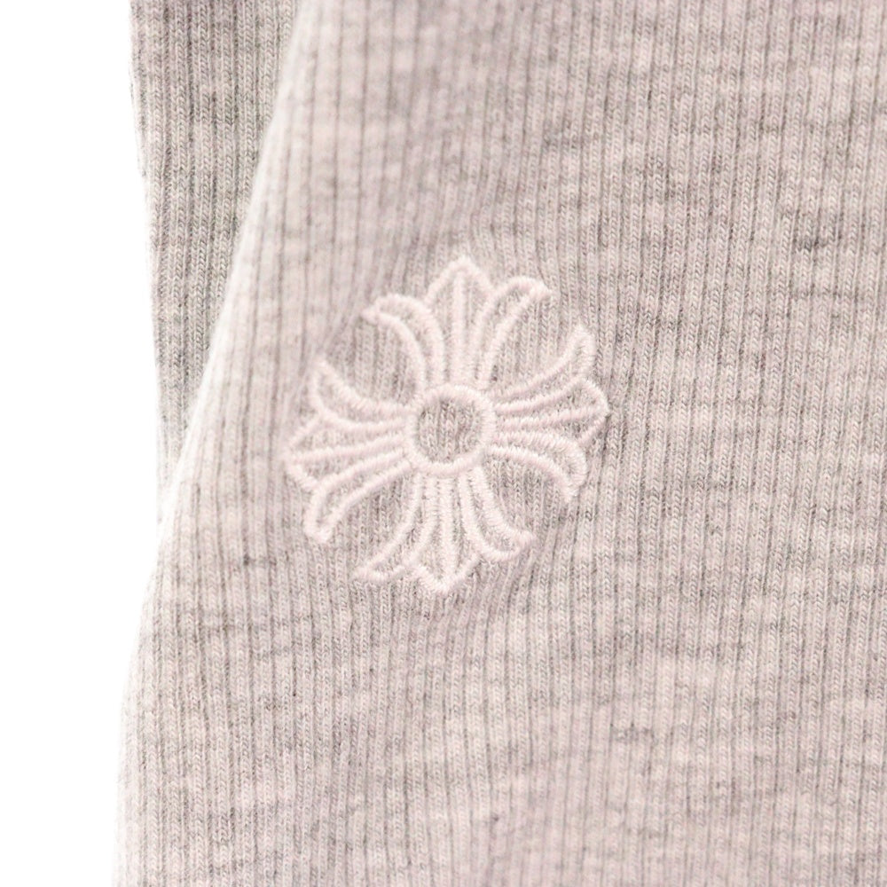 CHROME HEARTS(クロムハーツ) BAD SEED CH Plus Mock Neck Tee バッドシード CHプラス モックネック半袖Tシャツカットソー レディース グレー