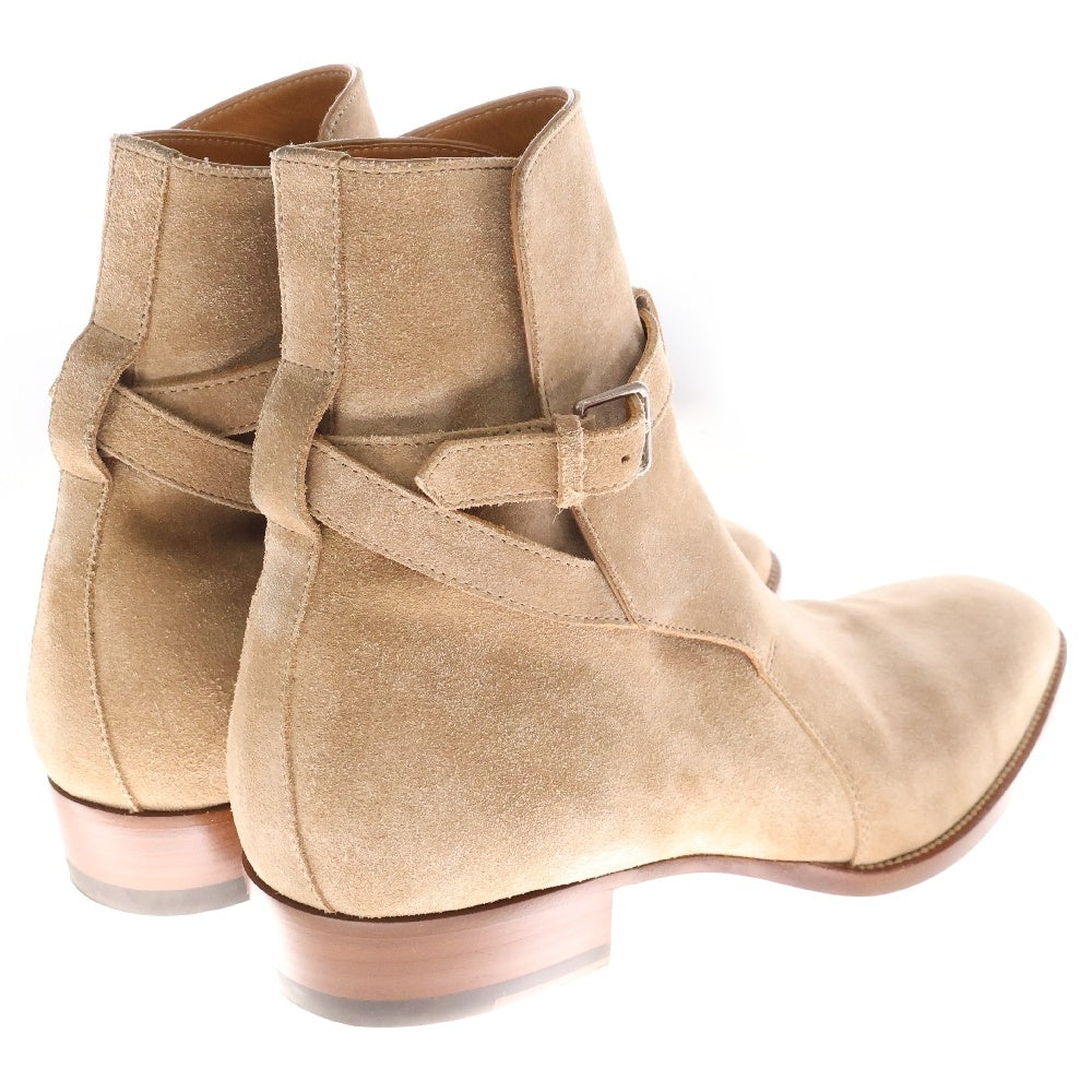 SAINT LAURENT PARIS(サンローランパリ) Wyatt Jodhpur Boot ワイアット ジョッパー スウェード ブーツ ベージュ