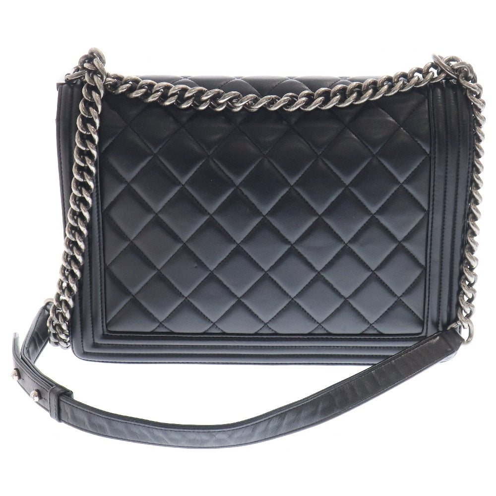 CHANEL(シャネル) ボーイシャネル30 ラムスキン チェーンショルダーバッグ レディース ブラック A92193