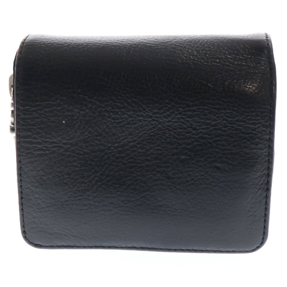 CHROME HEARTS(クロムハーツ) SQ ZIP BILL スクエアジップビル レザーウォレット 財布 ブラック BCA376