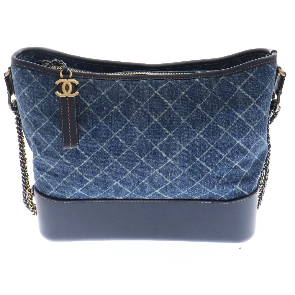 CHANEL(シャネル) ココマーク ガブリエル デニム ダブルチェーンショルダーバッグ インディゴ