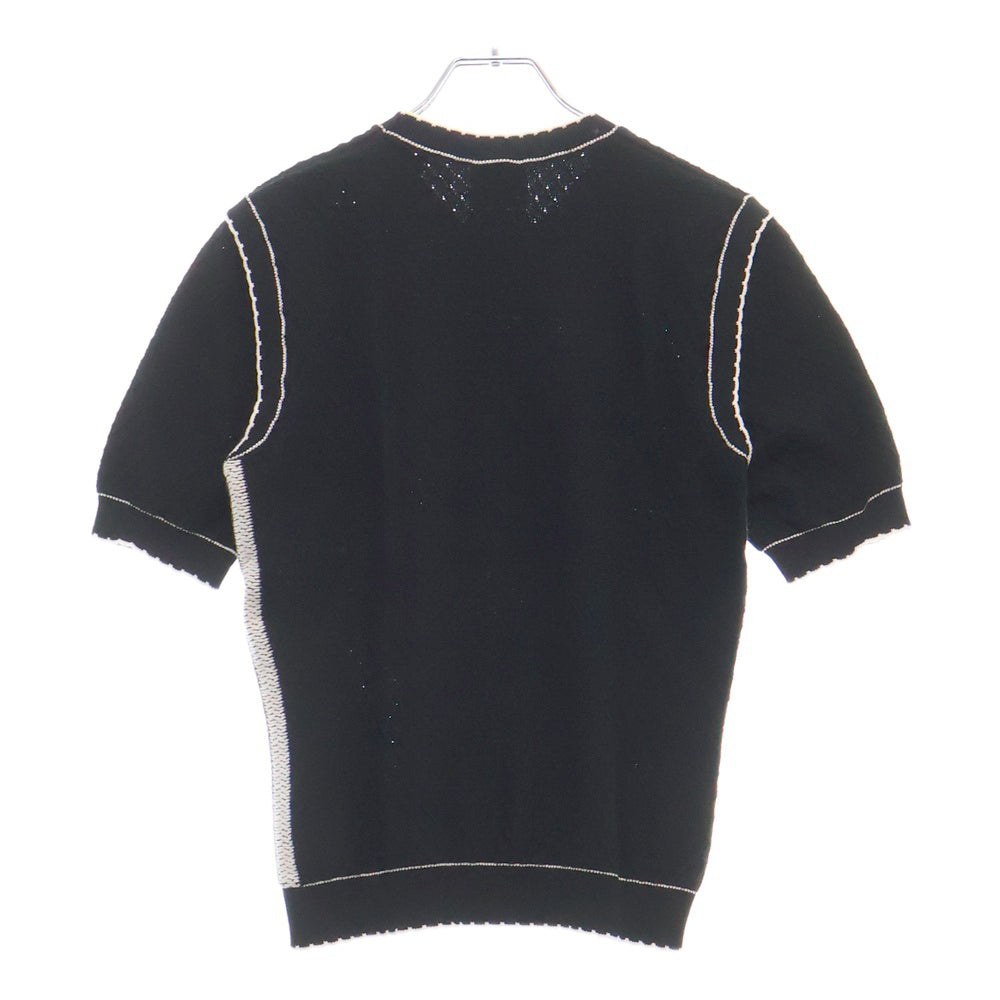 CHANEL(シャネル) No.5 ロゴ ビーズ スパンコール コットンTシャツ レディース ブラック P74144K10654