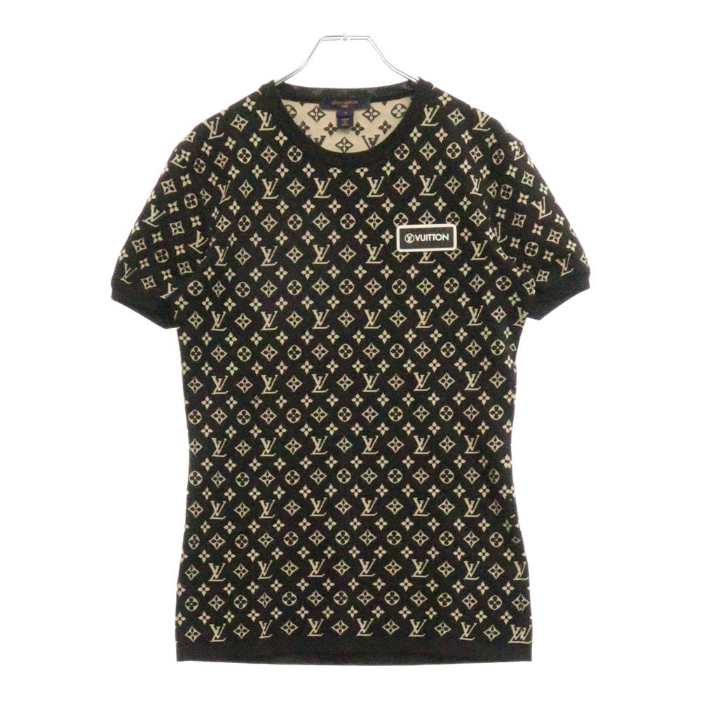 LOUIS VUITTON(ルイヴィトン) モノグラム ヴィタミンズスポーティ 半袖ニット トップス レディース ブラック RW212W FN6 FLKS03