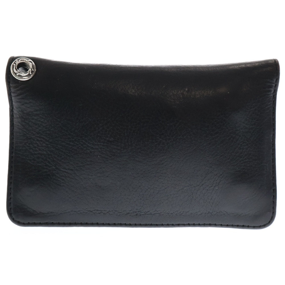 CHROME HEARTS(クロムハーツ) 1ZIP 1ジップ クロスボールボタン レザーウォレット 財布 ブラック BCA362