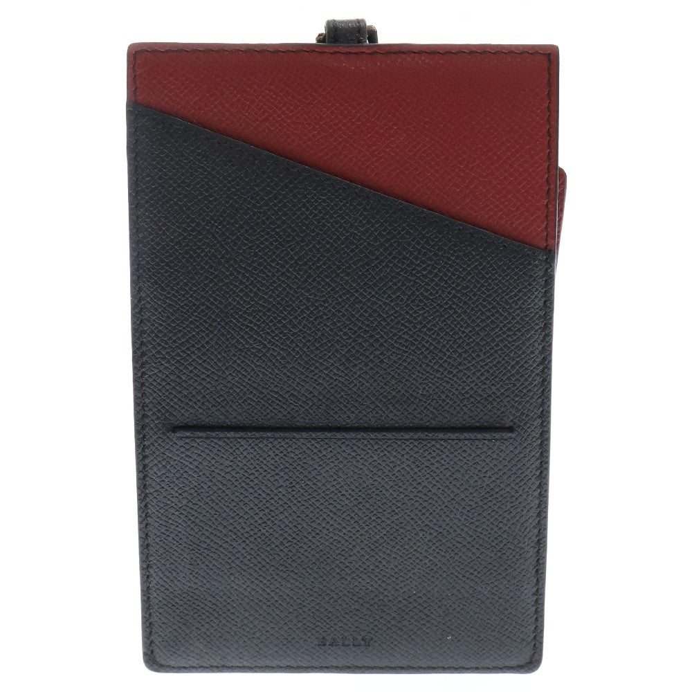 BALLY(バリー) フラグメントケース ネックストラップ レッド/ブラック