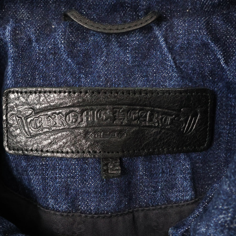 CHROME HEARTS(クロムハーツ) Classic Jeans Floral 袖フローラルクロスパッチ デニムジャケット インディゴ/レッド
