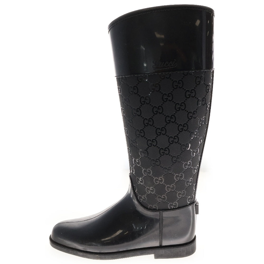 GUCCI(グッチ) GGラバー レインブーツ レディース ブラック
