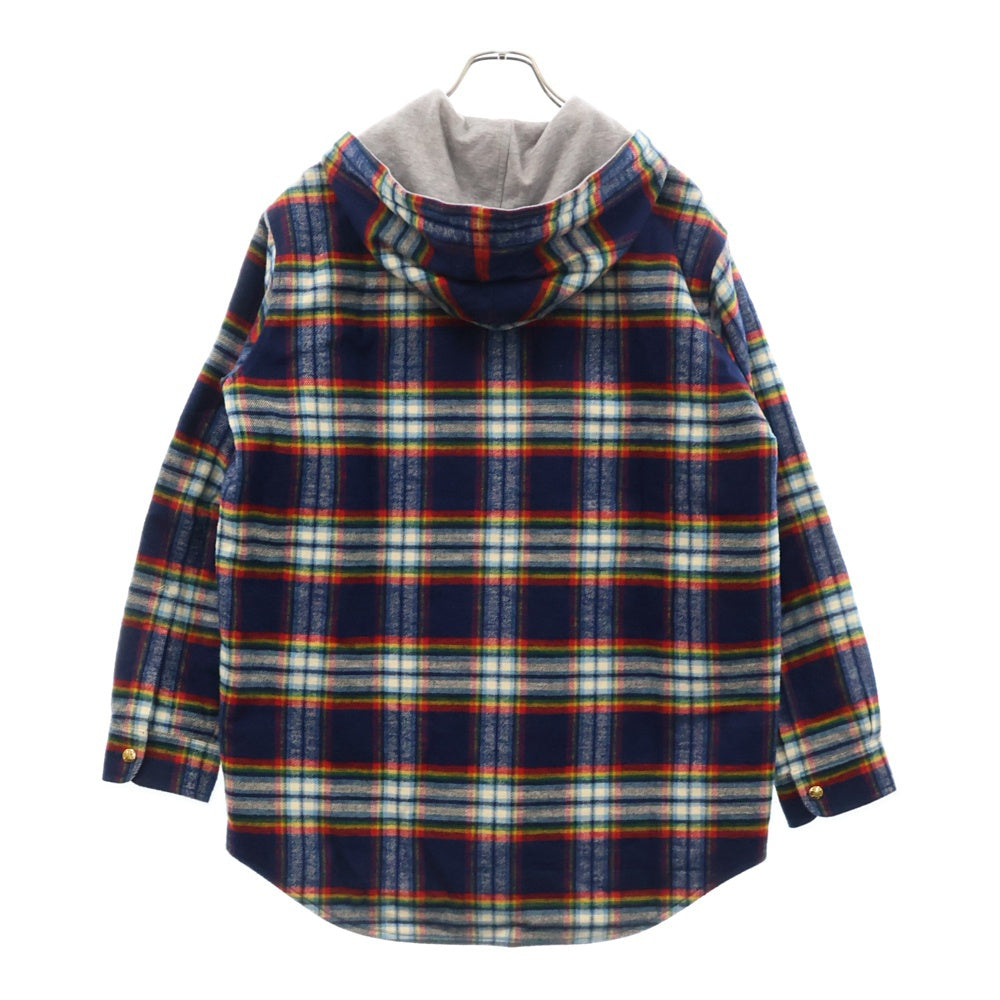 CELINE(セリーヌ) ジャケット キルティングチェック オーバーシャツ ドロップショルダー レディース 2W16B029X.07MR ブルー